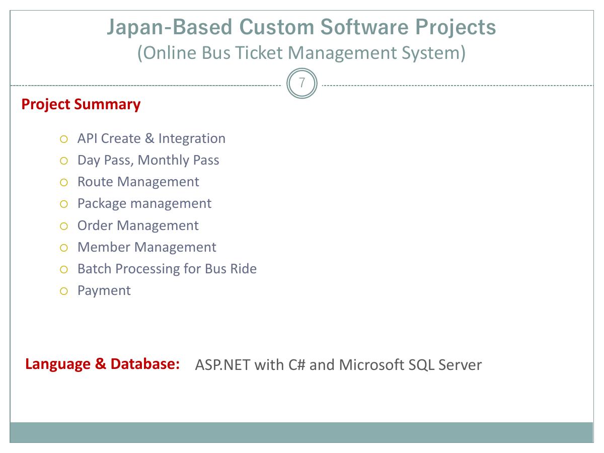 Online Bus Ticket Management — supplied project profile page
